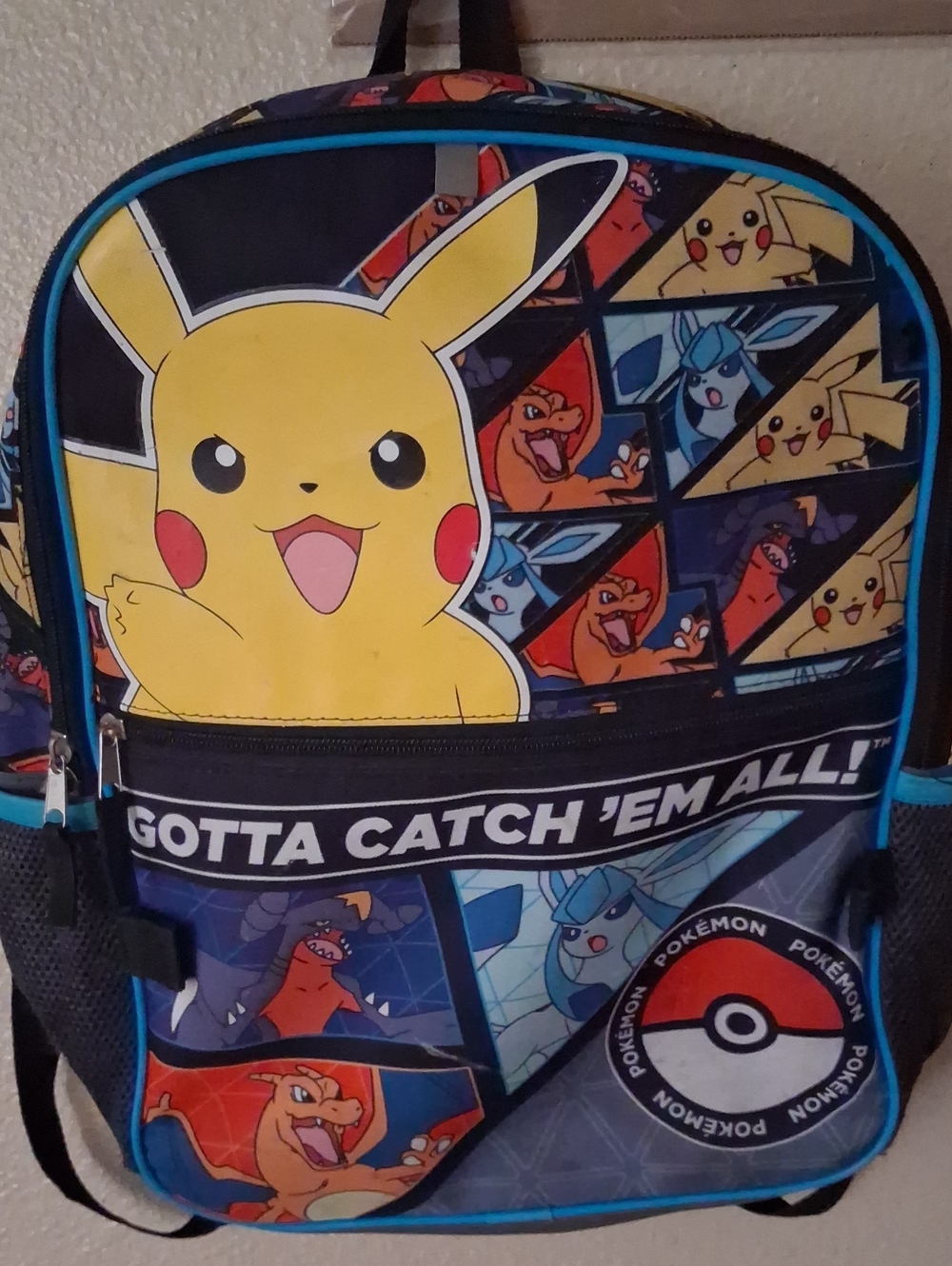 Pokemon Yellow & Blue Kids Pikachu Graphic Backpack